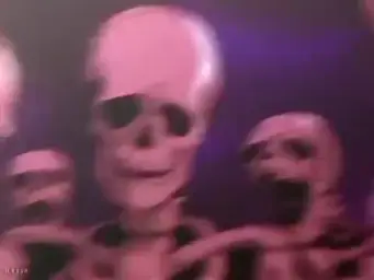 Dark skeletons staring