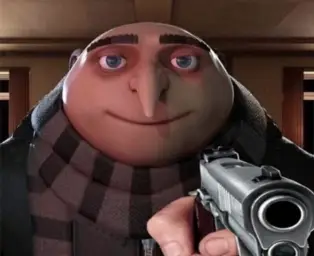 Gru with gun