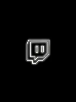Logo Twitch Original Neon White edition