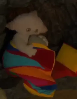 خوابیدن عروسک بامزه