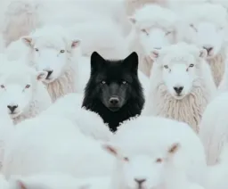 واکنش گرگ در میان گوسفند ها