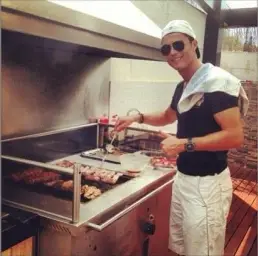 Ronaldo making barbecue