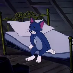 تام درحال خوابیدن