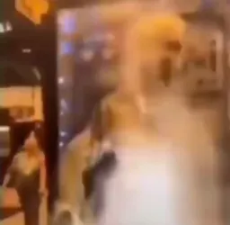 Egyptian monster is shouting and shaking fast