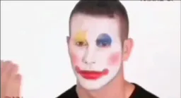 Clown to erase their makeup