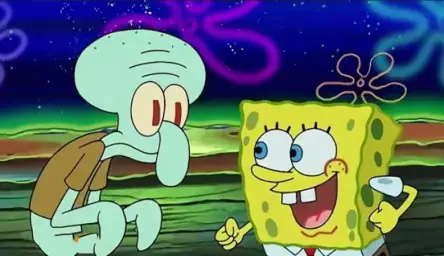 octupus and sponge bob talking