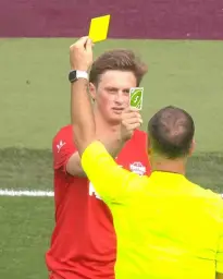 Max fosh UNO reverse card to football referee