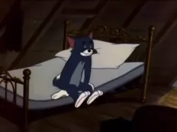 تام درحال خوابیدن