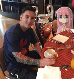 Messi with an anime girl's another virsion