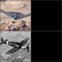 مقایسه ۲ جت جنگنده b_2 و Fw_190