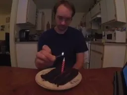 alone Man celebrating his birthday