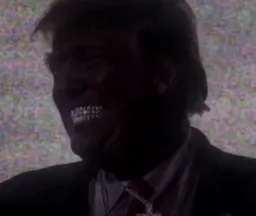 ترامپ درحال خندیدن