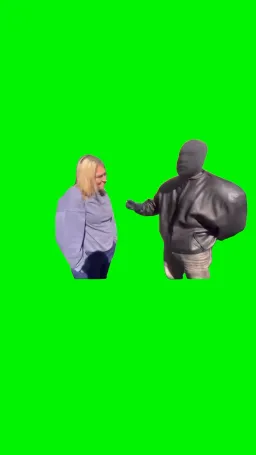 دزد درحال حرف زدن با زن - پرده سبز