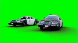 پرده سبز ماشین پلیس