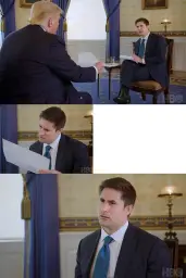 Confused reporter Jonathan Swan