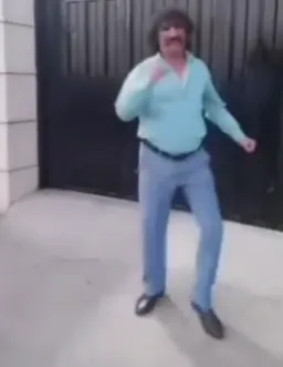 Curly Haired Man Dancing - Original Version