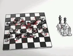 مهره مرده و شاه و وزیر درحال غذا خوردن