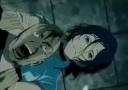 دختر در حال کشتن کردن یک مرد با آرامش