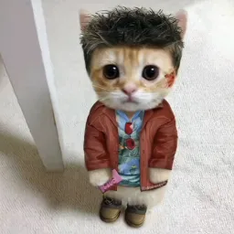 گربه با لباس بازیگرای مختلف