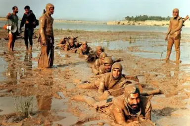 Soldiers in mud