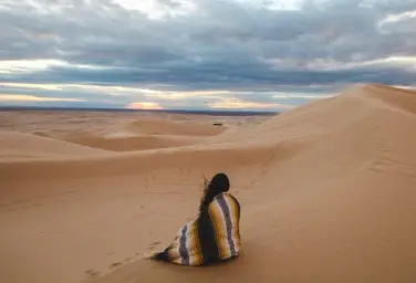 Woman in the desert