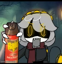 girl using insecticide