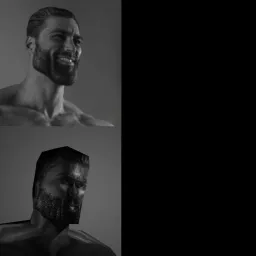 low quality gigachad vs high quality gigachad