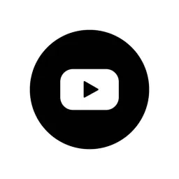 YouTube logo black and white