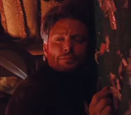 A man's lifting in place
