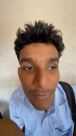 Boy imitating bird sound