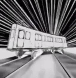 The train is going on two rails