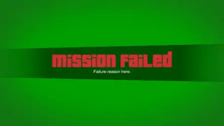 GTA V Mission failed green screen