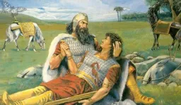 سهراب در آغوش پدرش