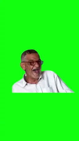 old man's laugh (green screen)