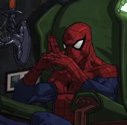 Spiderman is thinking of a photo