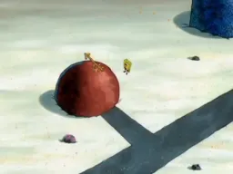 Sponge Bob alone in the city