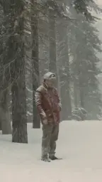 Ryan Gosling under snow