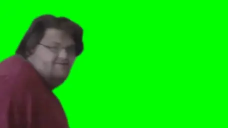 man shows thumbs up green screen