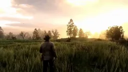 Arthur Morgan's quick stroll in nature