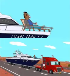 Bojack On His Boat