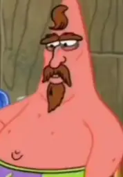 Patrick whit hair and beard 