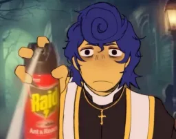 wally using insecticide