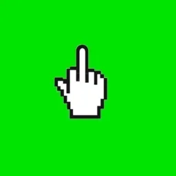 Mouse with the middle finger - green screen
