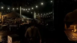 Walking Arthur Morgan under the rain in the city