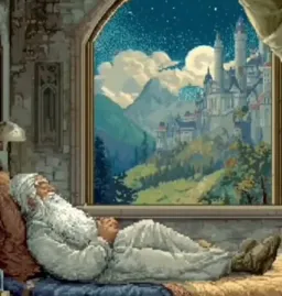 مردی پیکسلی در ارامش