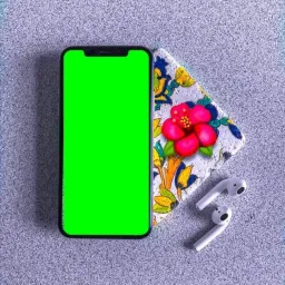 گوشی پرده سبز