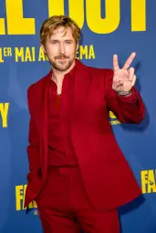 Ryan Gosling in a red coat