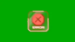 Error green curtain