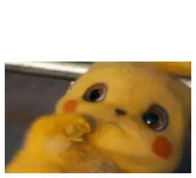 Cowering Detective Pikachu