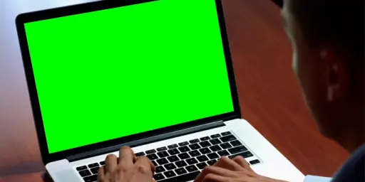 Typing green screen